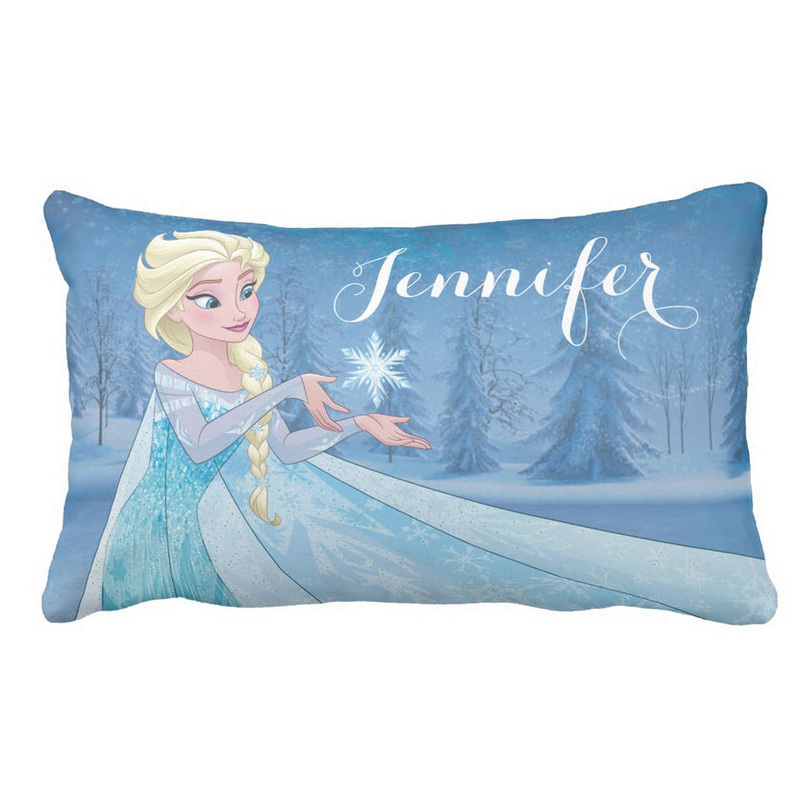 Snow Queen Elsa Let It Go Personalized With Name Lumbar Pillow For Girls